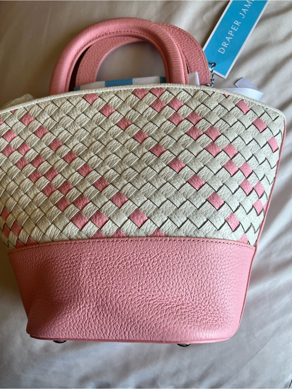 Draper James Pink Woven Bag